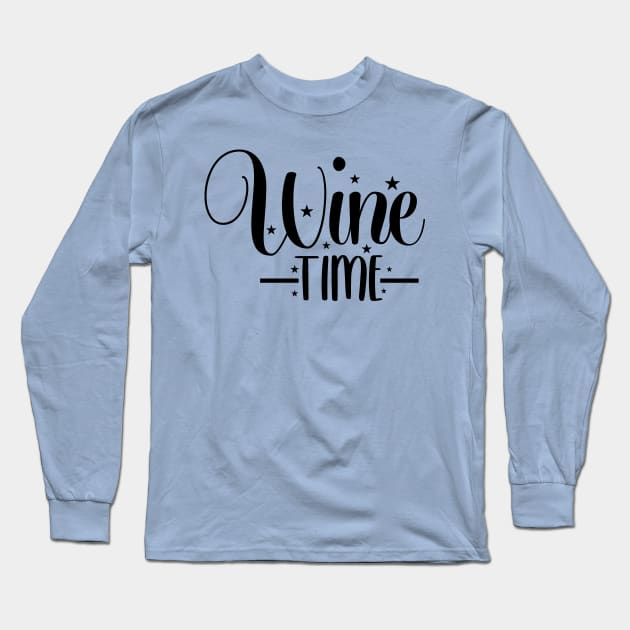 Wine time - Christmas Gift Idea Long Sleeve T-Shirt by Designerabhijit